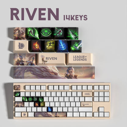 NEW SPECIAL EDITION League of Legends Riven Keycaps – 14 Key