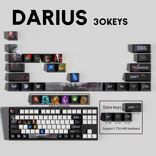SPECIAL EDITION League of Legends Darius Keycaps – 30 Key