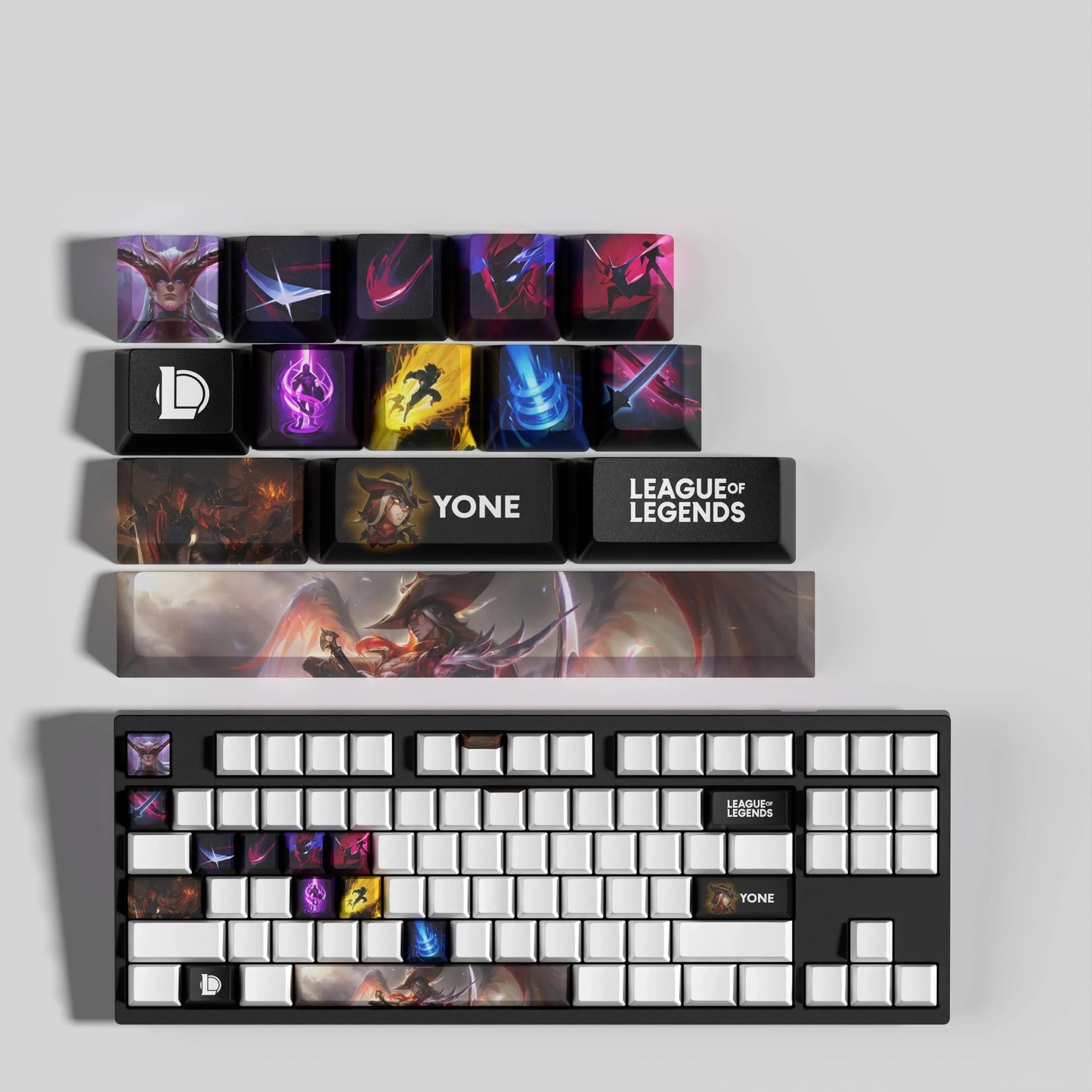 NEW SPECIAL EDITION League of Legends Yone Keycaps – 14 Key