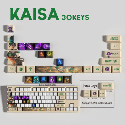 SPECIAL EDITION League of Legends Kai’Sa Keycaps – 30 Custom Keys