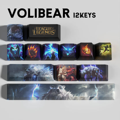 SPECIAL EDITION League of Legends Volibear Keycaps – 12 Custom Keys