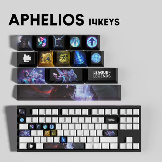 SPECIAL EDITION League of Legends Aphelios Keycaps – 14 Custom Keys
