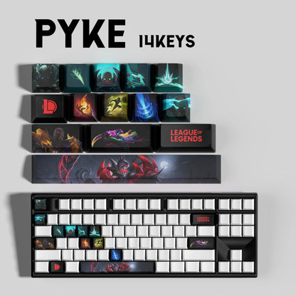 SPECIAL EDITION League of Legends Pyke Keycaps – 14 Custom Keys