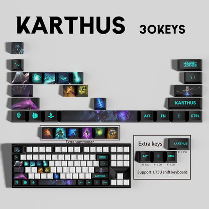 SPECIAL EDITION League of Legends Karthus Keycaps – 30 Custom Keys