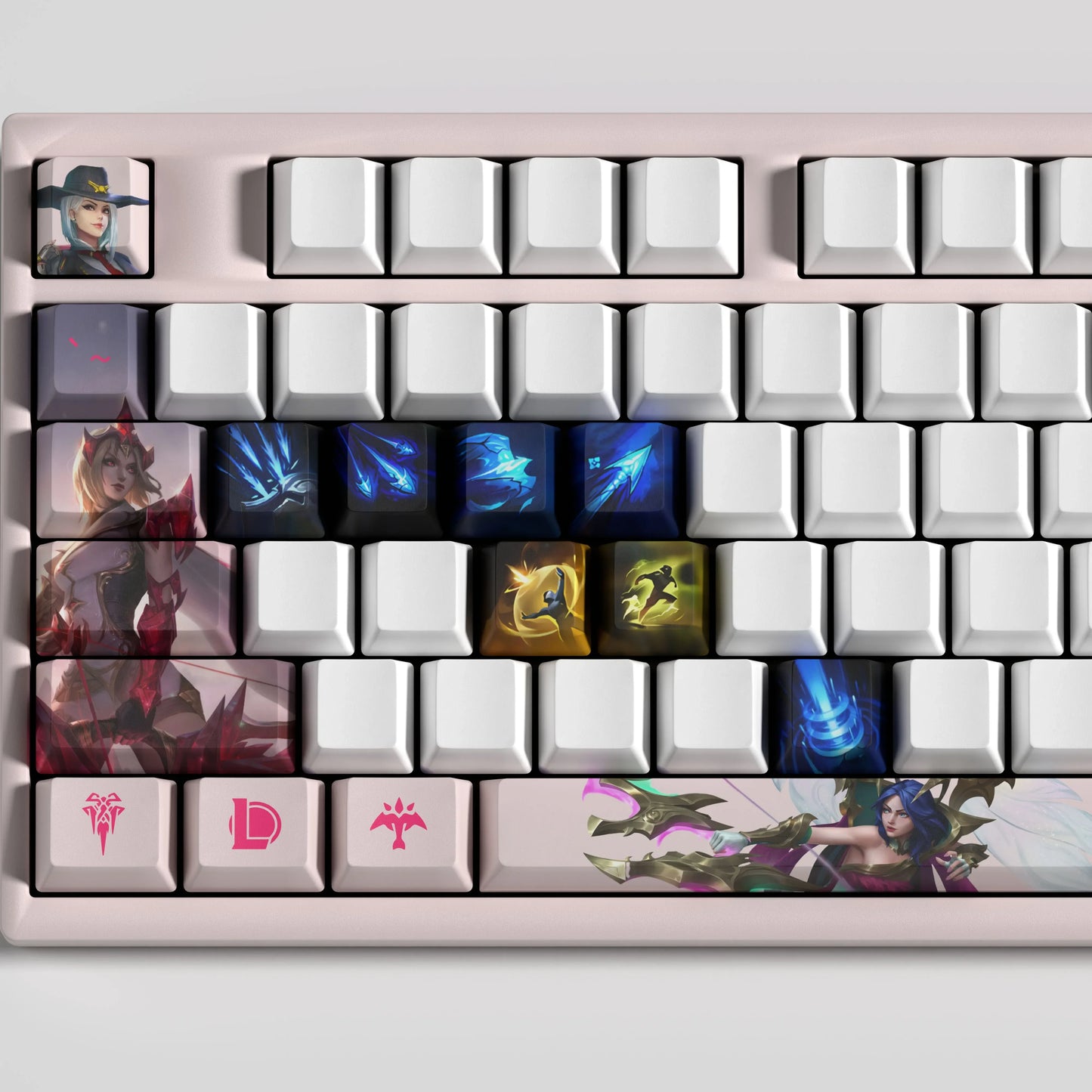 SPECIAL EDITION League of Legends Ashe Keycaps – 30 Custom Keys