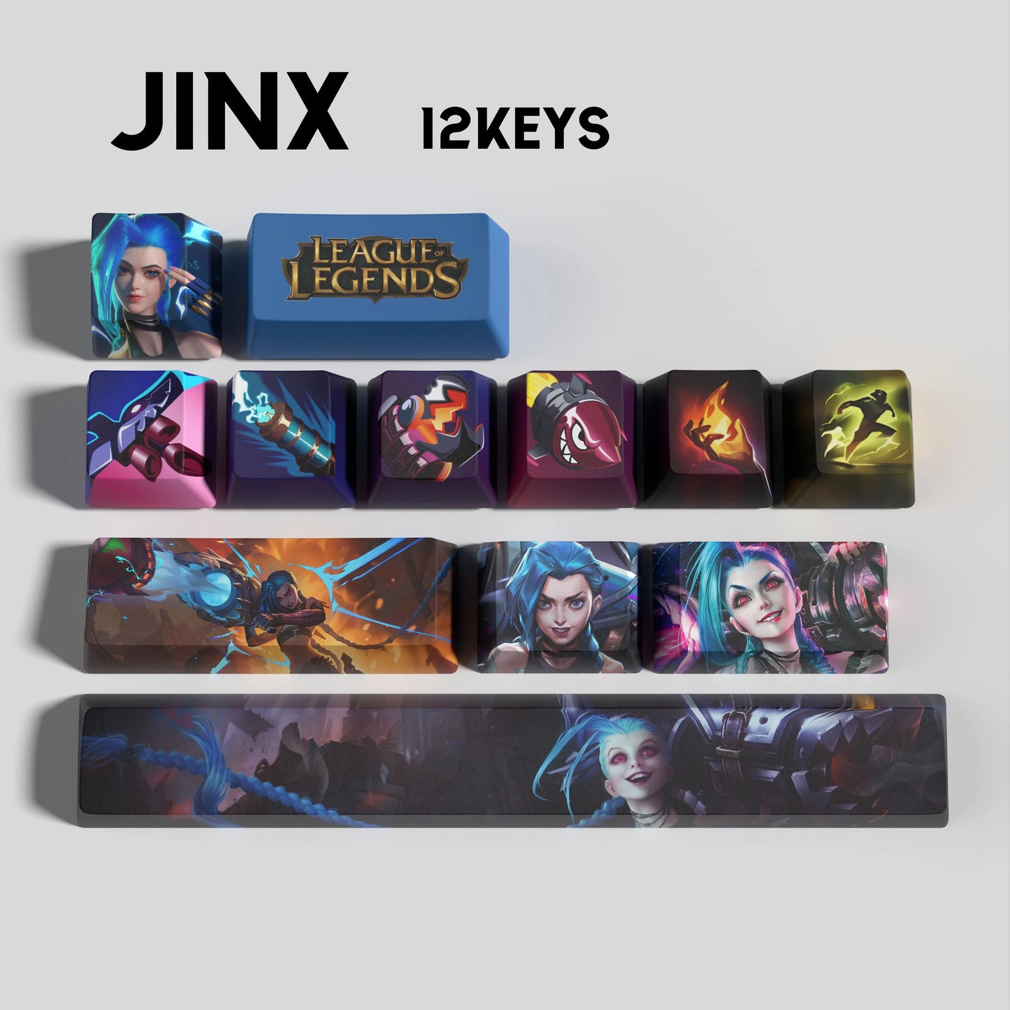 SPECIAL EDITION League of Legends Jinx Keycaps