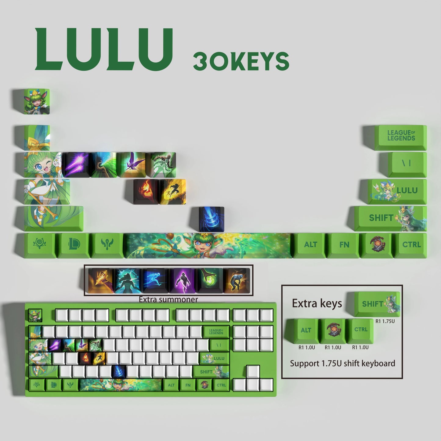 SPECIAL EDITION League of Legends Lulu Keycaps – 30 Key