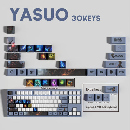 SPECIAL EDITION League of Legends Yasuo Keycaps – 30 Key